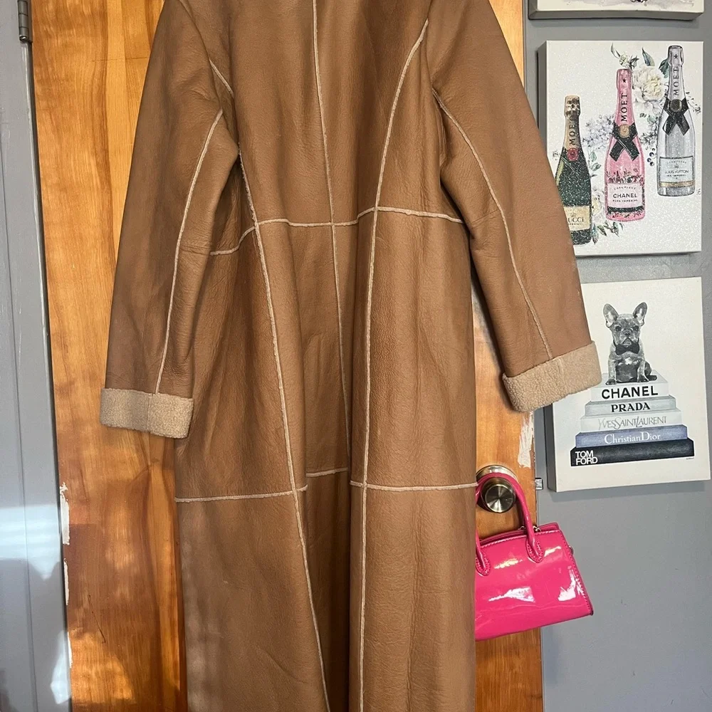 Shearling coat ankle length coat. Jones New York size X-Large - Picture 4 of 4